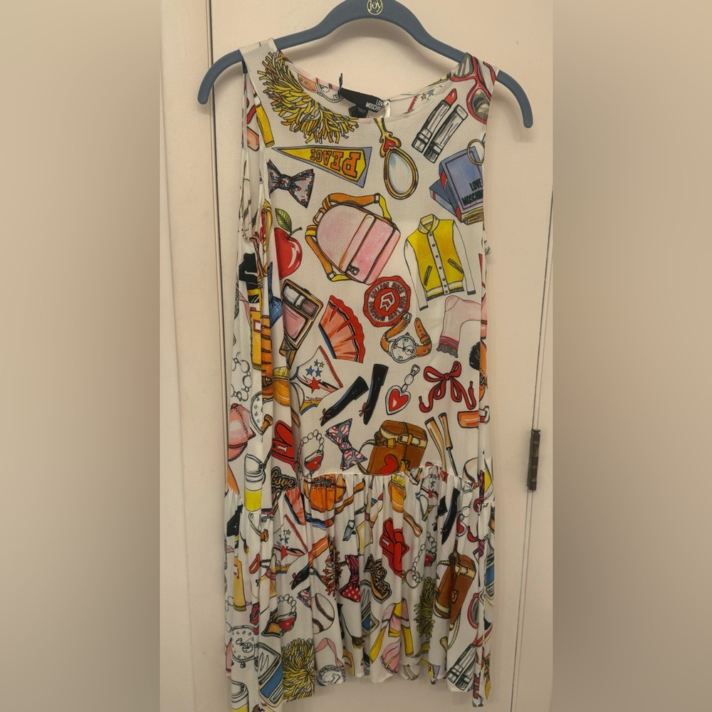 NWT Love Moschino Printed Dress - Italian Size 40 (US 4) - Picture 2 of 7